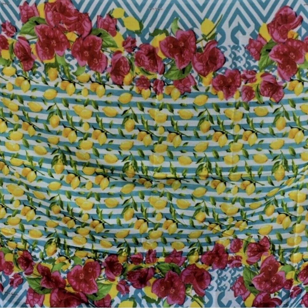 Antica sartoria lemon & Roses beach sarong scarf 40x70 NWT matching items listed